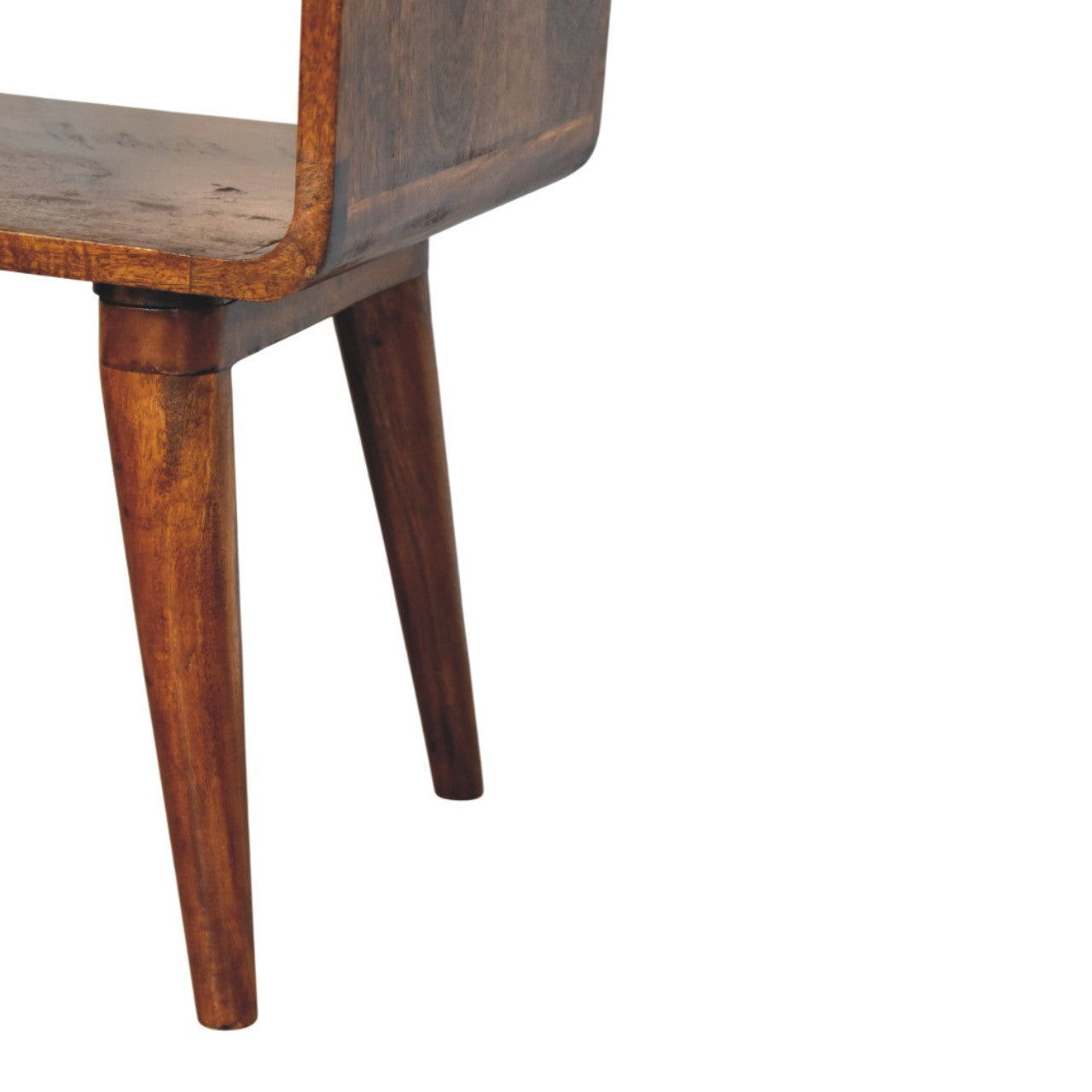 Avora Chestnut Nightstand with Drawer and open slot - Living with Luxury
