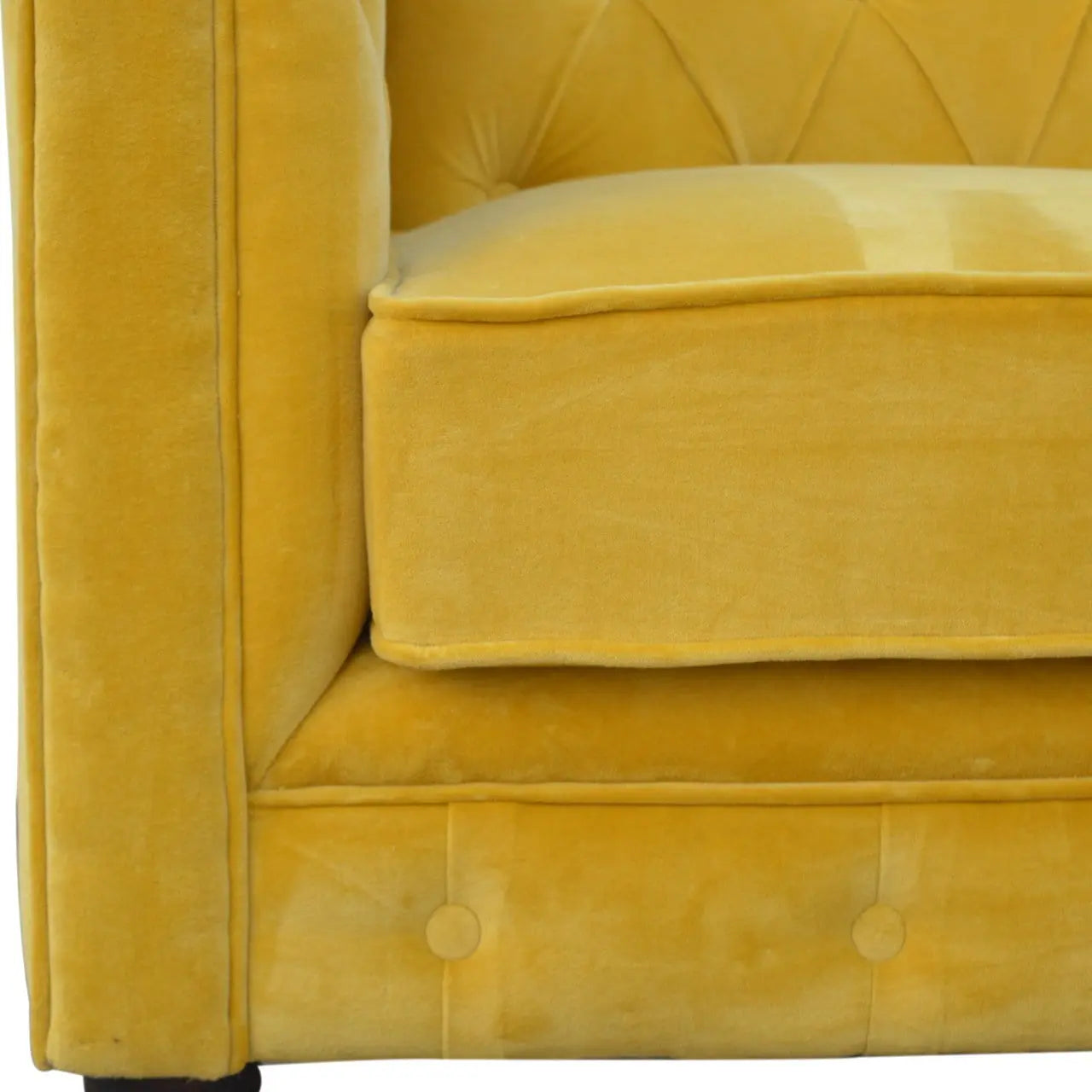 Mustard Velvet Chesterfield Sofa - Living with Luxury