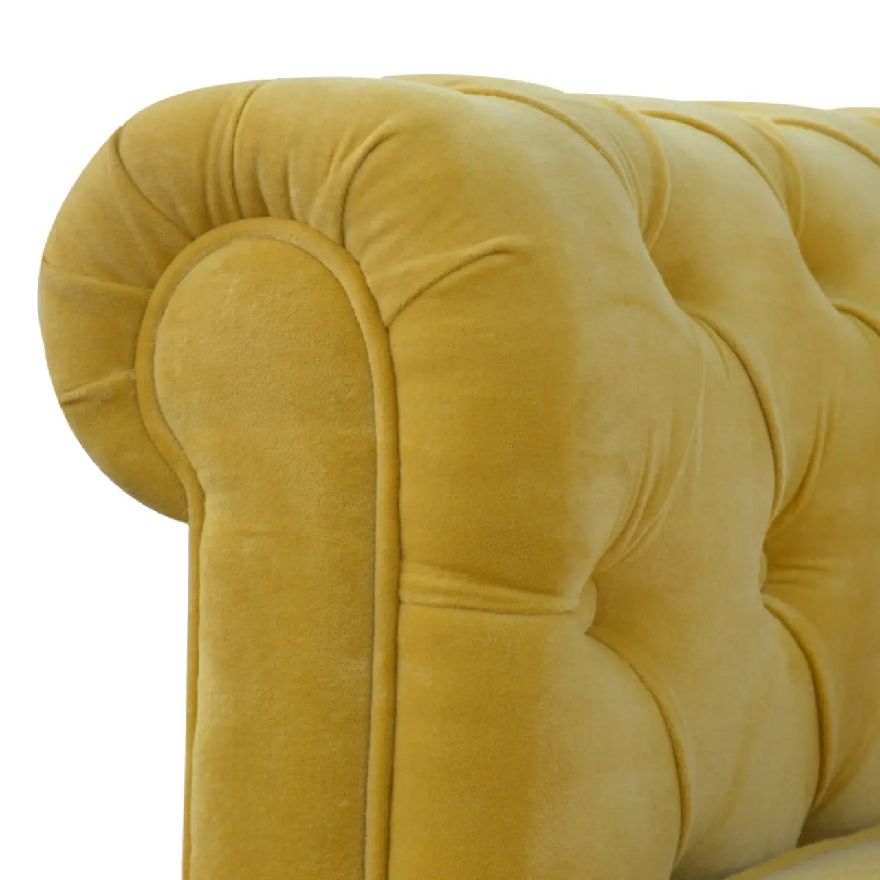Mustard Velvet Chesterfield Sofa - Living with Luxury