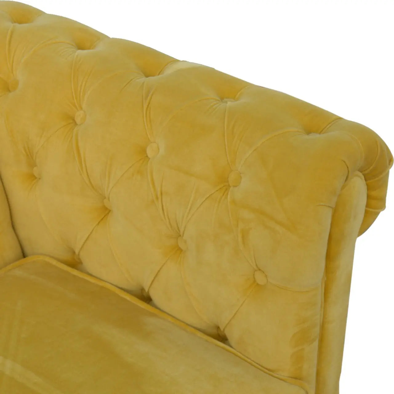 Mustard Velvet Chesterfield Sofa - Living with Luxury