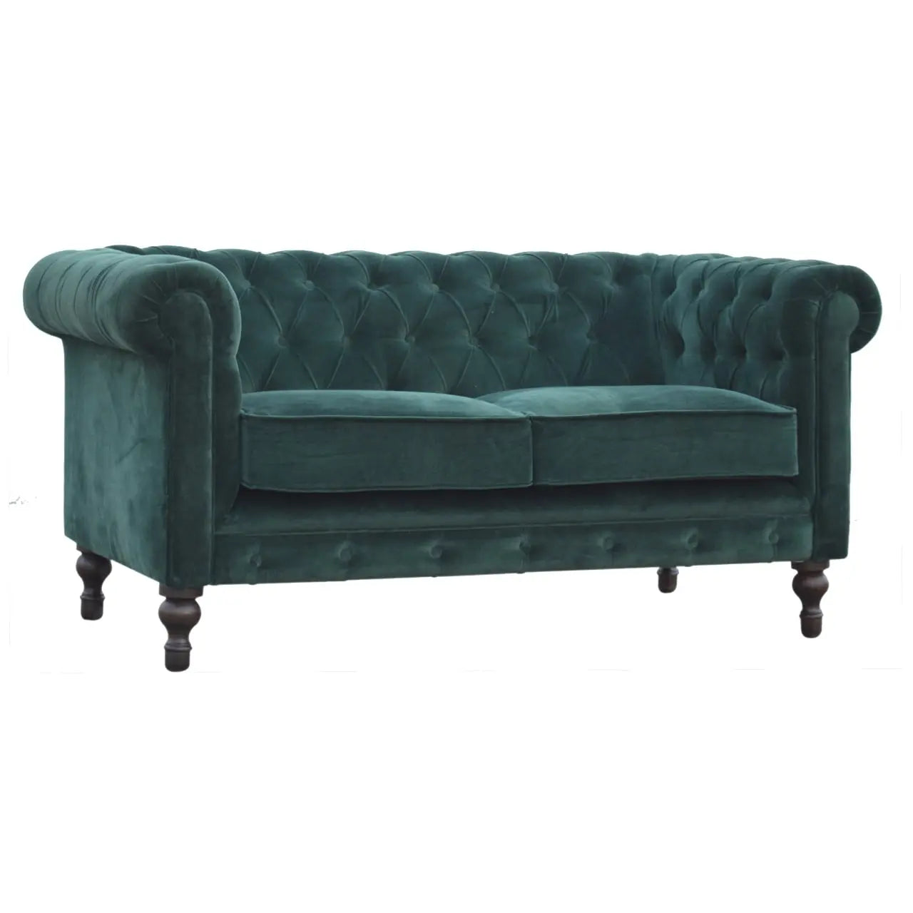 Emerald Green Velvet Chesterfield - Living with Luxury