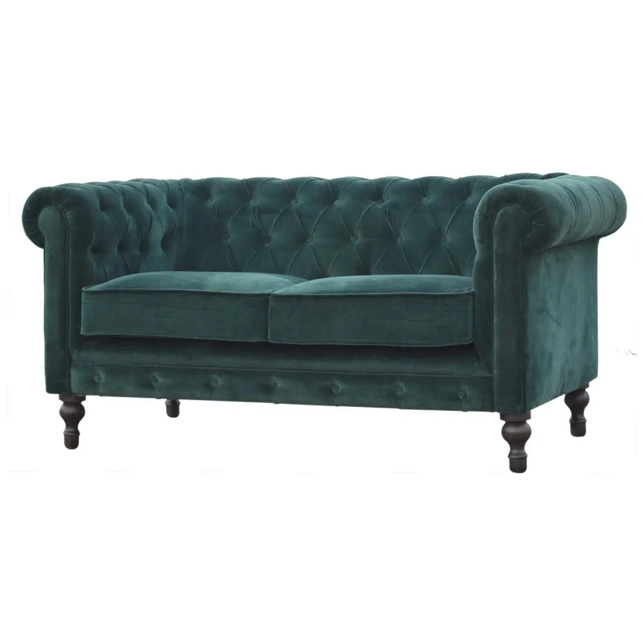 Emerald Green Velvet Chesterfield - Living with Luxury
