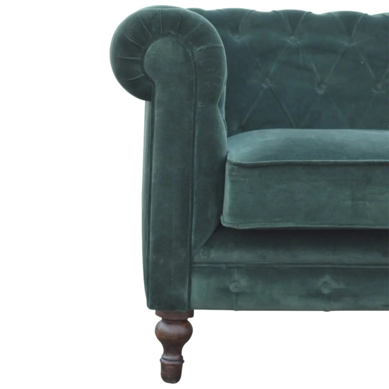 Emerald Green Velvet Chesterfield - Living with Luxury