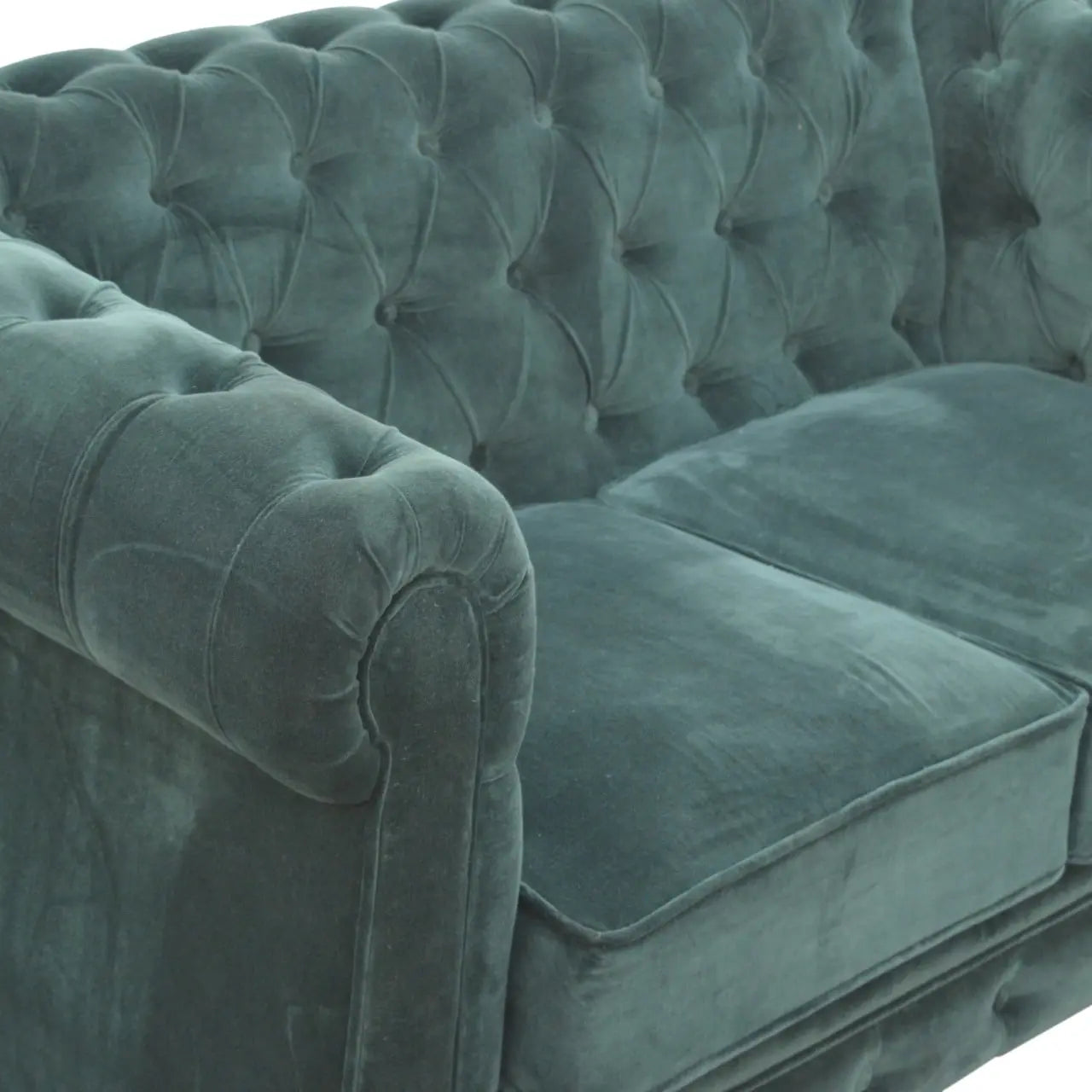 Emerald Green Velvet Chesterfield - Living with Luxury