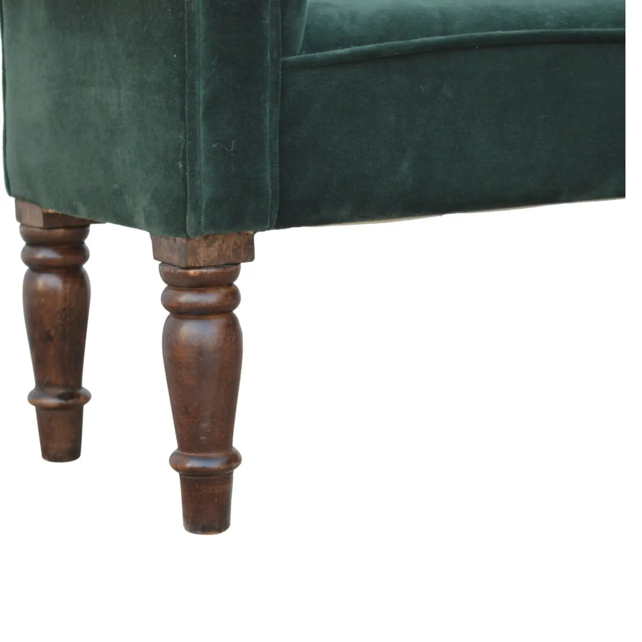 Emerald Velvet Bench - Living with Luxury