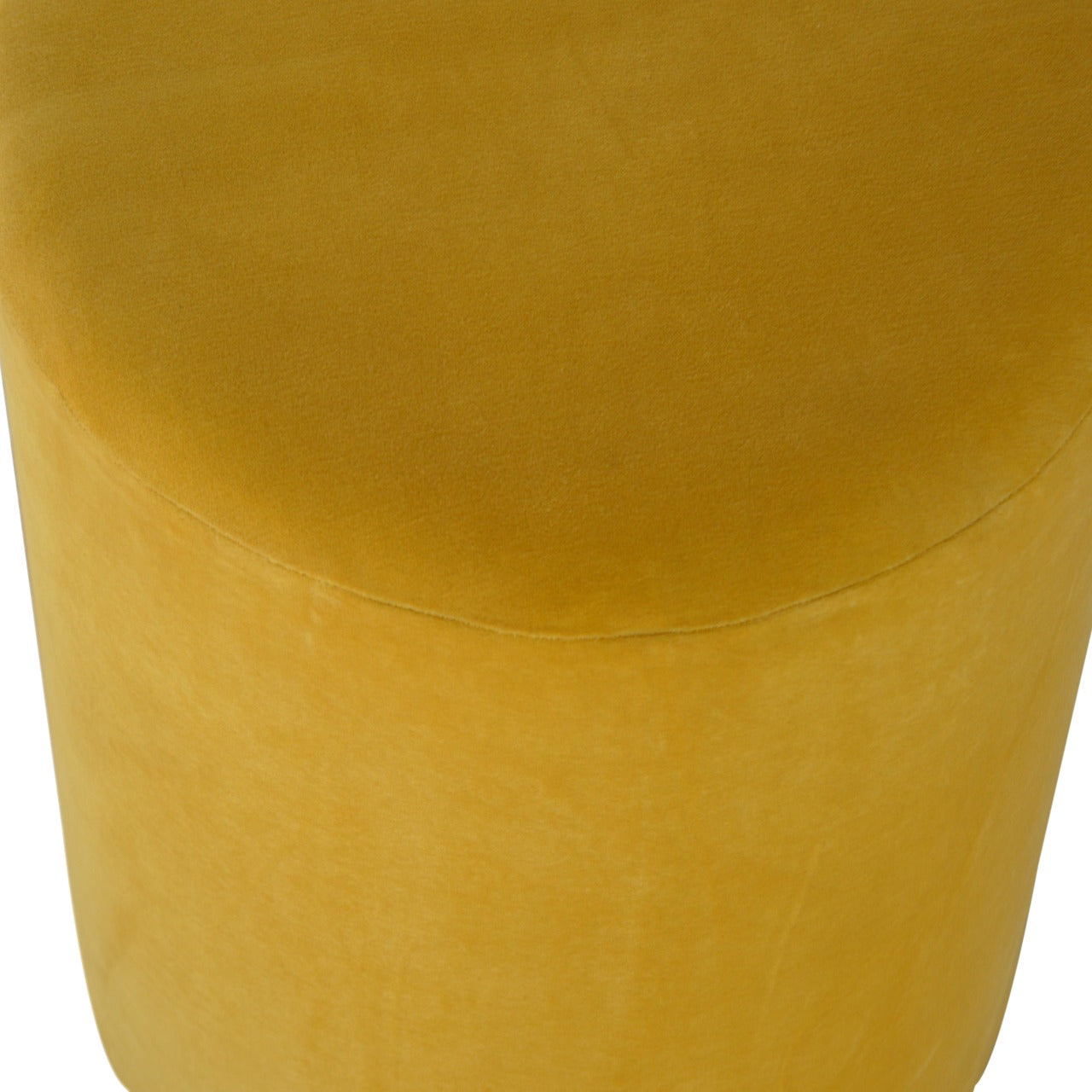 IN818 - Mustard Velvet Footstool with Gold Base Living with Luxury