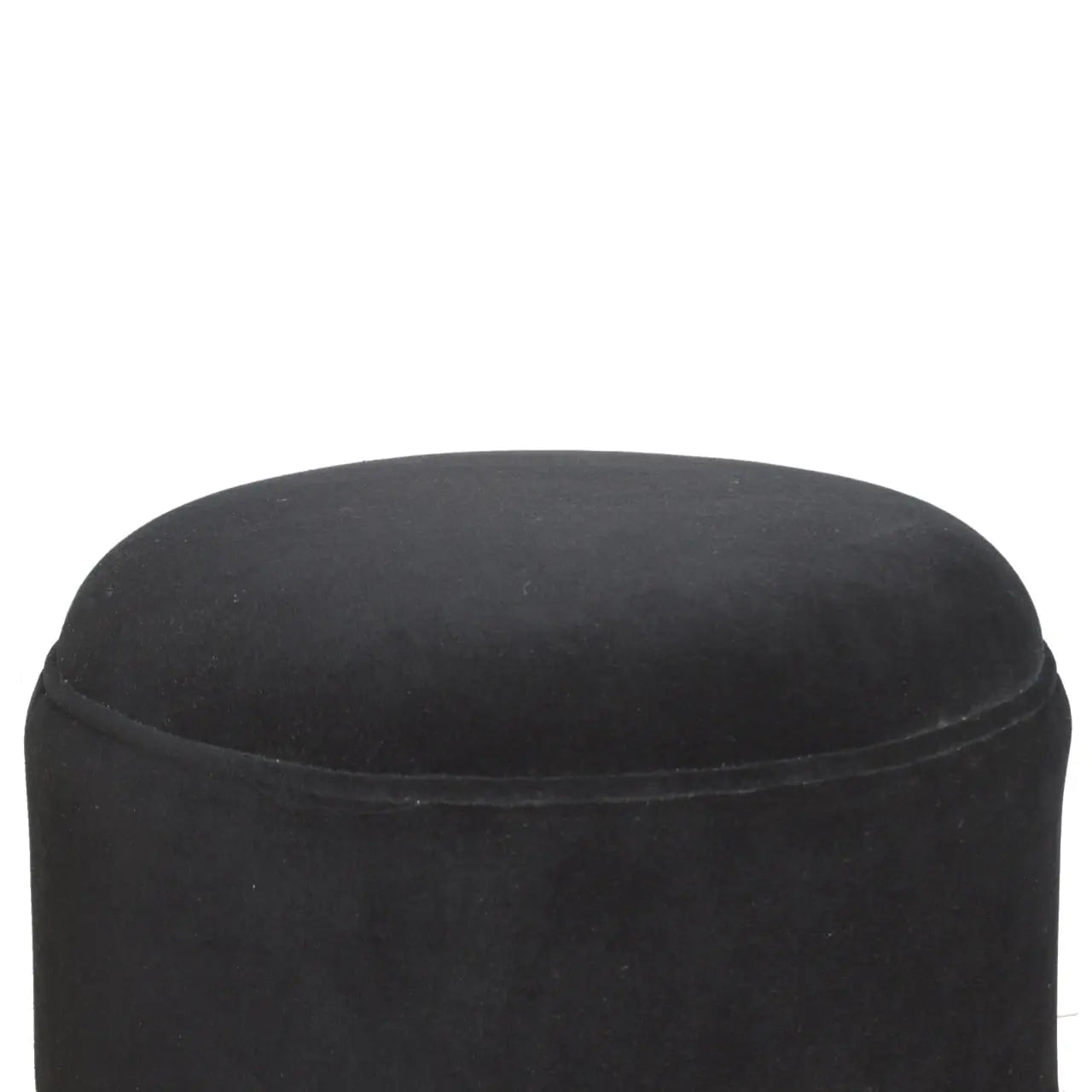 Black Velvet Nordic Style Footstool - Living with Luxury