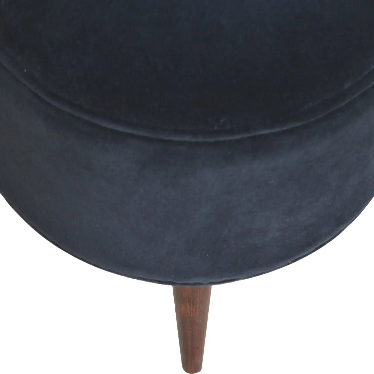 Black Velvet Nordic Style Footstool - Living with Luxury