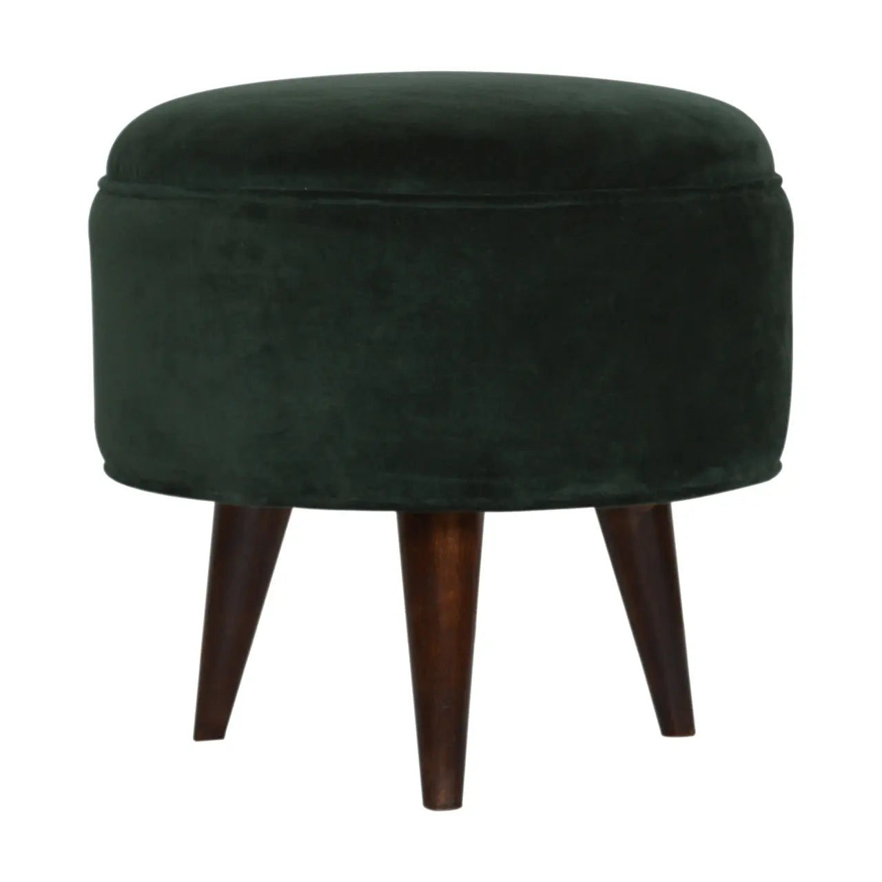 Emerald Green Velvet Nordic Stool - Living with Luxury