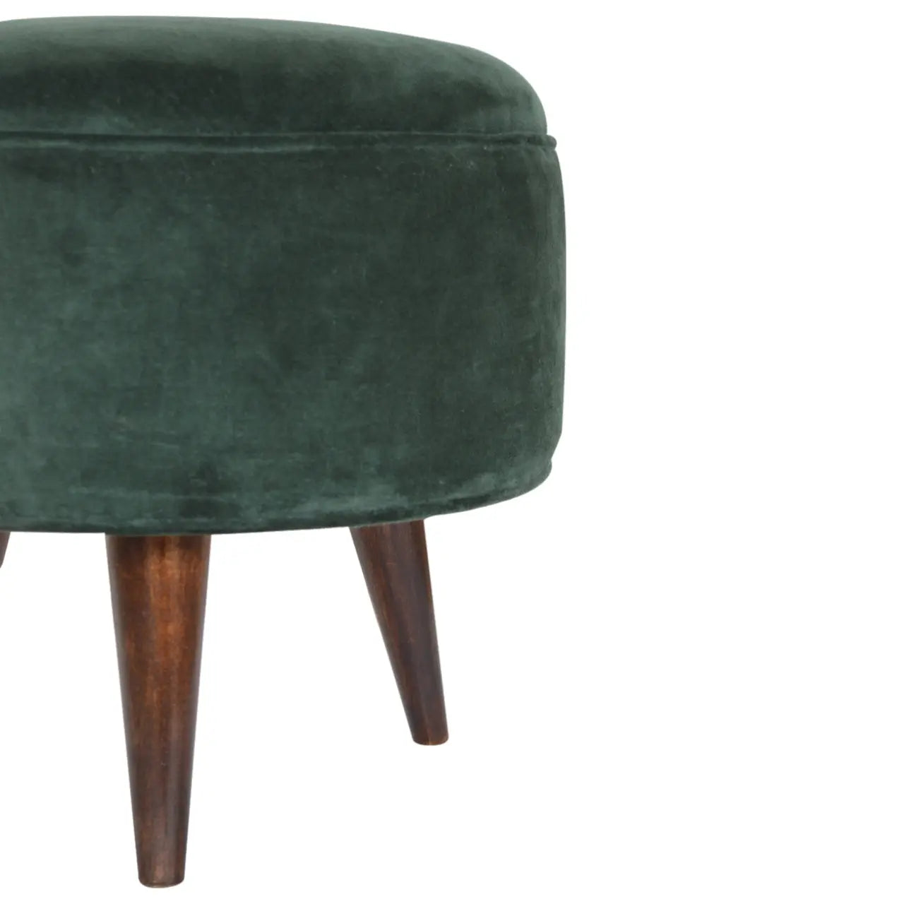 Emerald Green Velvet Nordic Stool - Living with Luxury