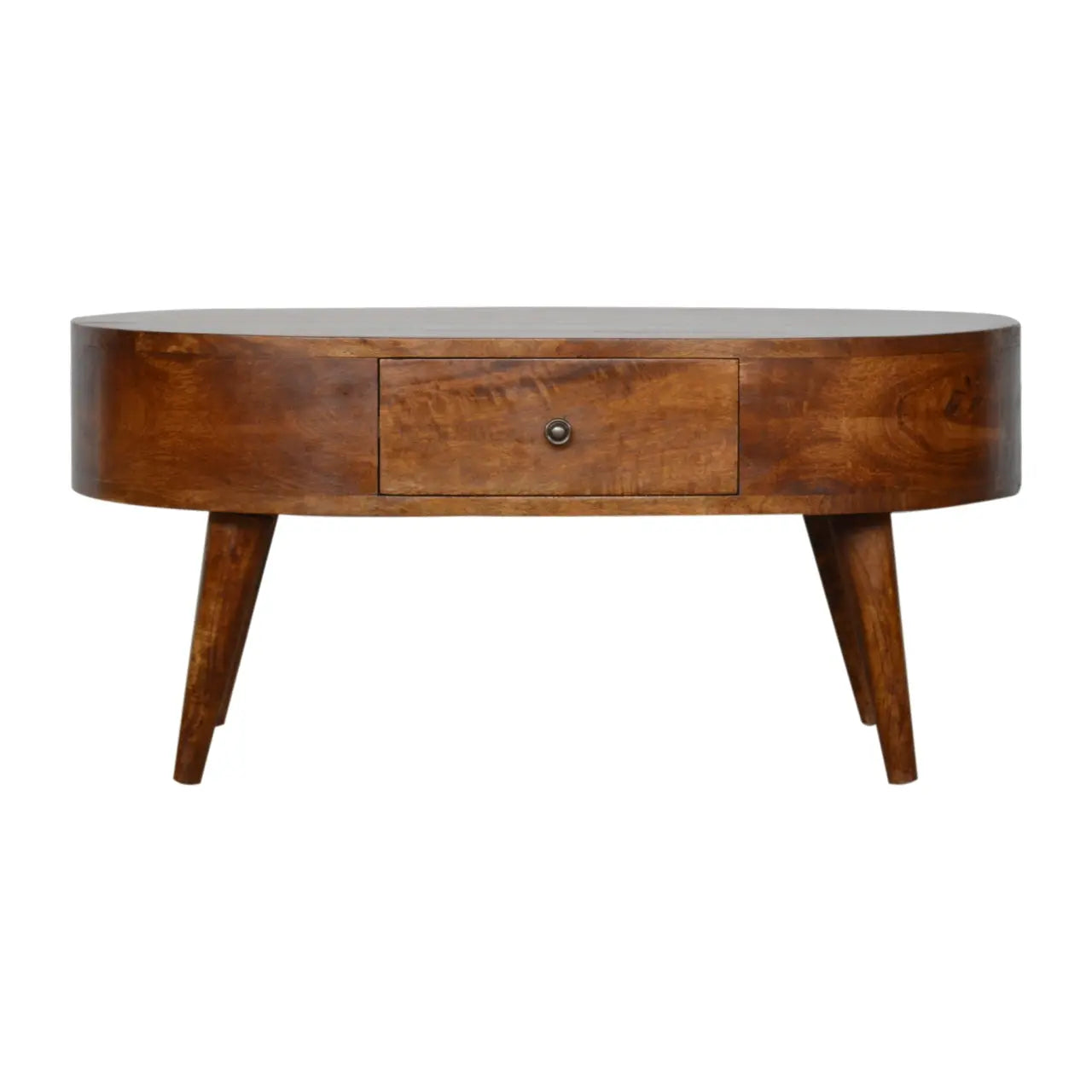 Chestnut Rounded Coffee Table - Living with Luxury