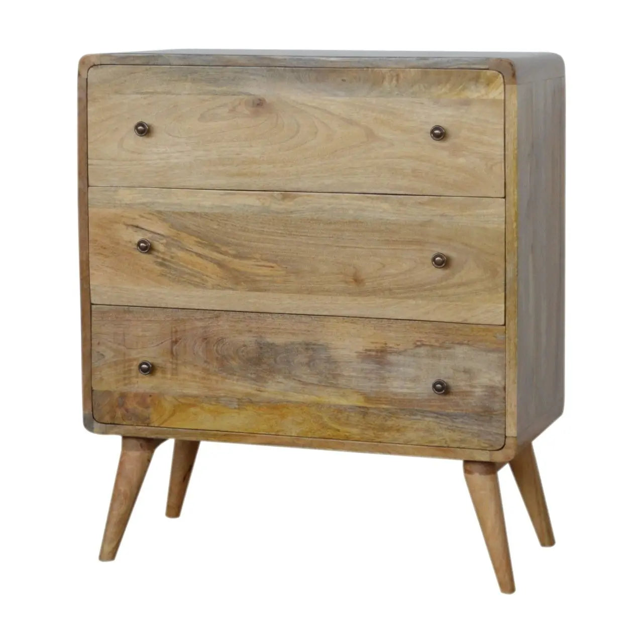 Curved Oak-ish Chest - Living with Luxury