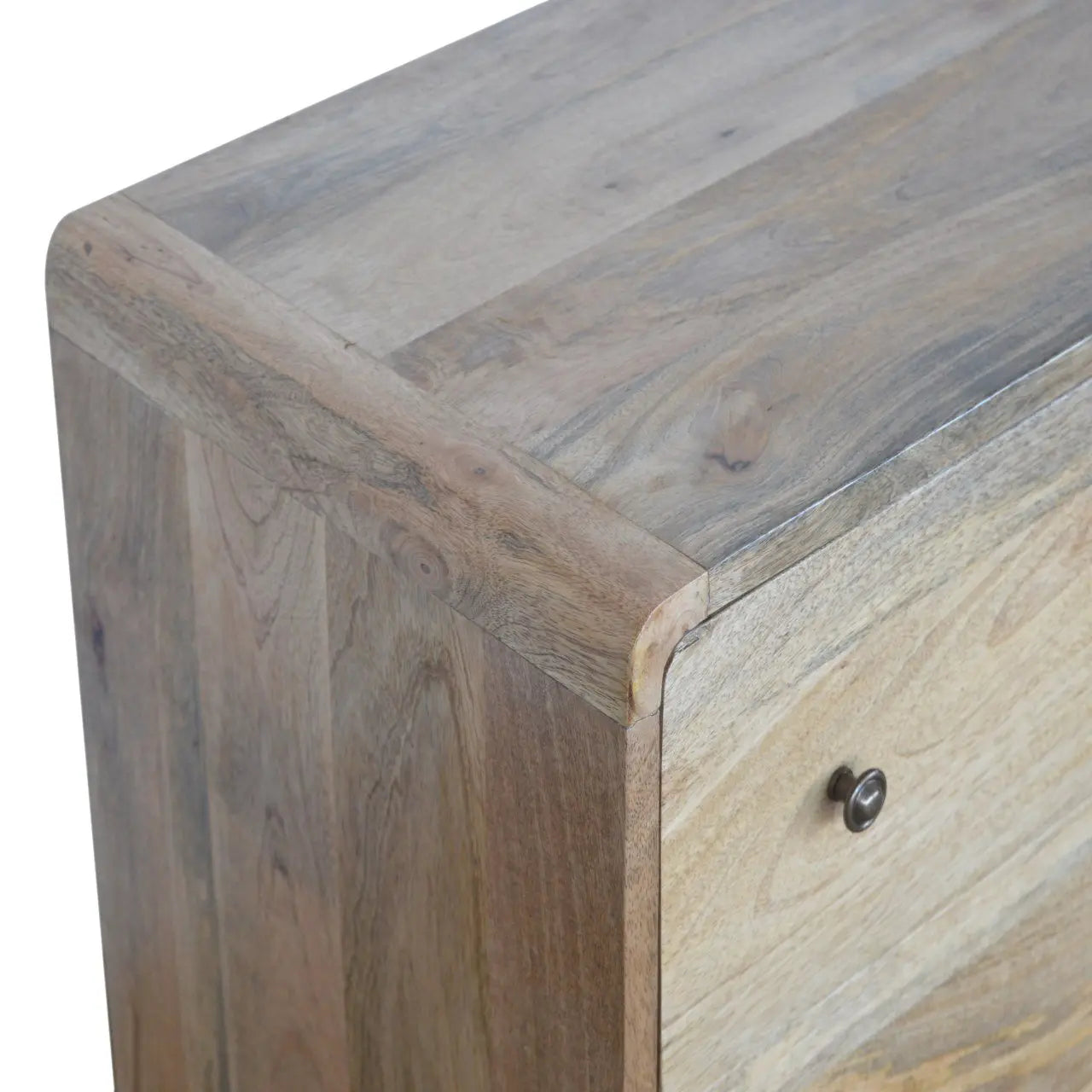 Curved Oak-ish Chest - Living with Luxury