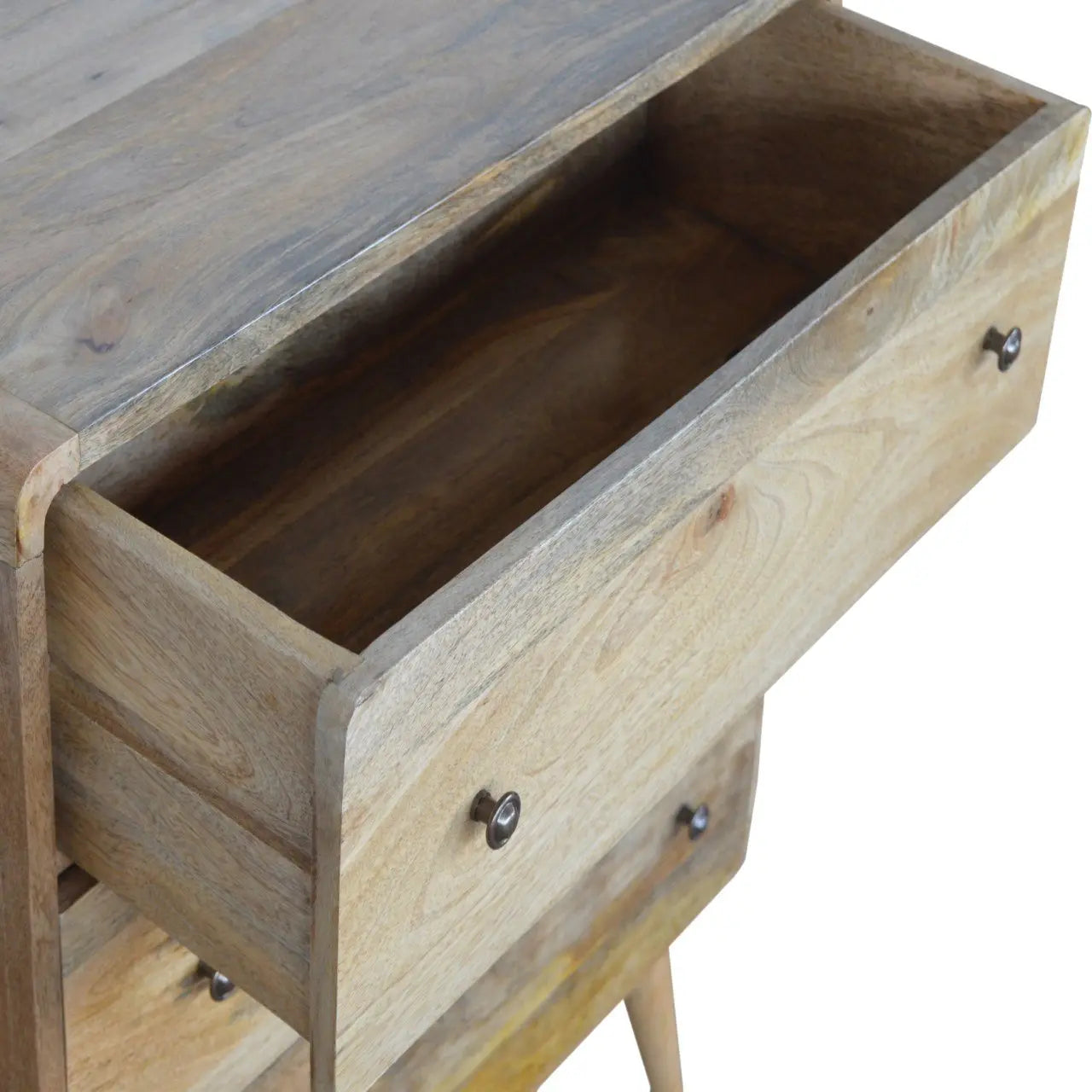 Curved Oak-ish Chest - Living with Luxury