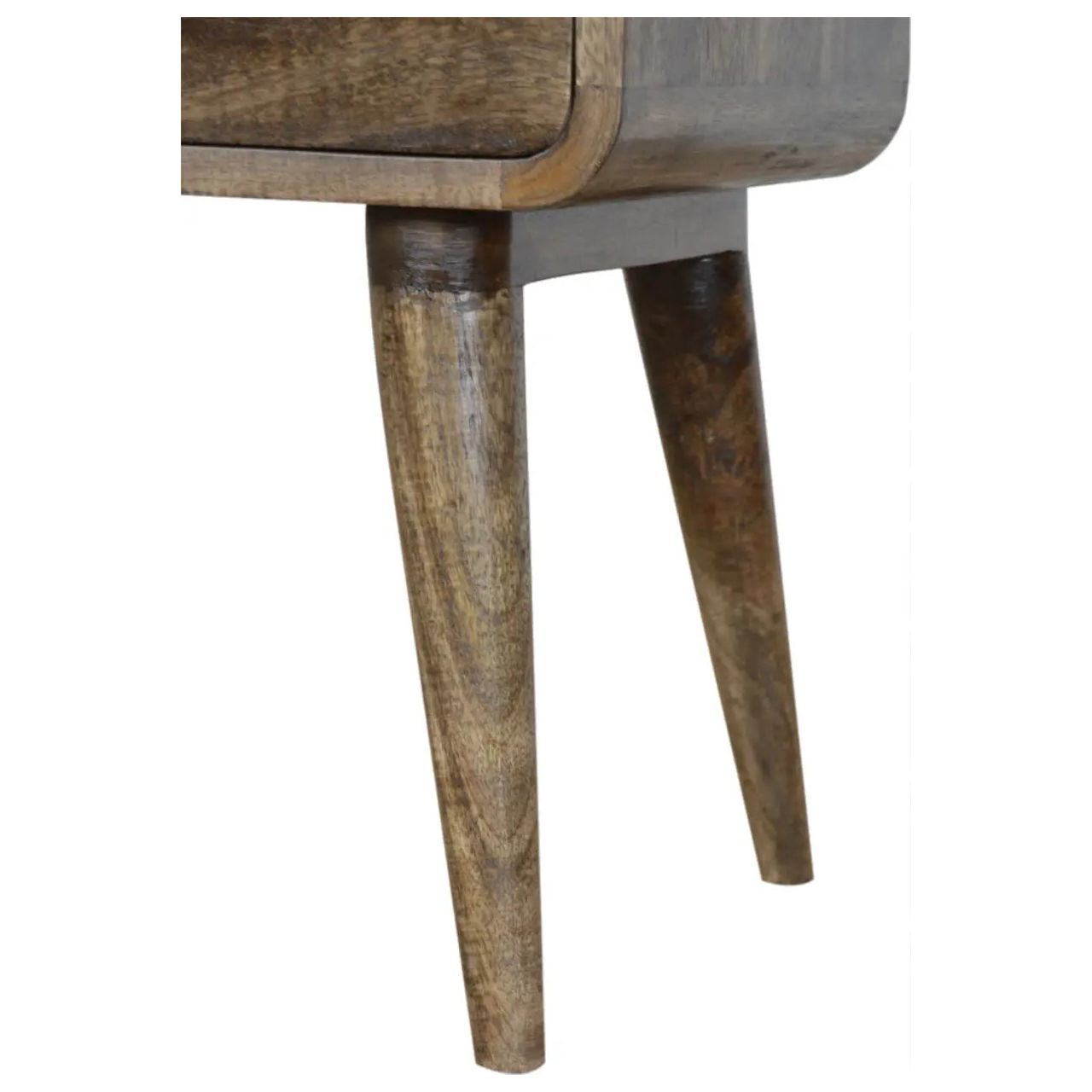 Curved Classic Grey Washed Bedside - Living with Luxury