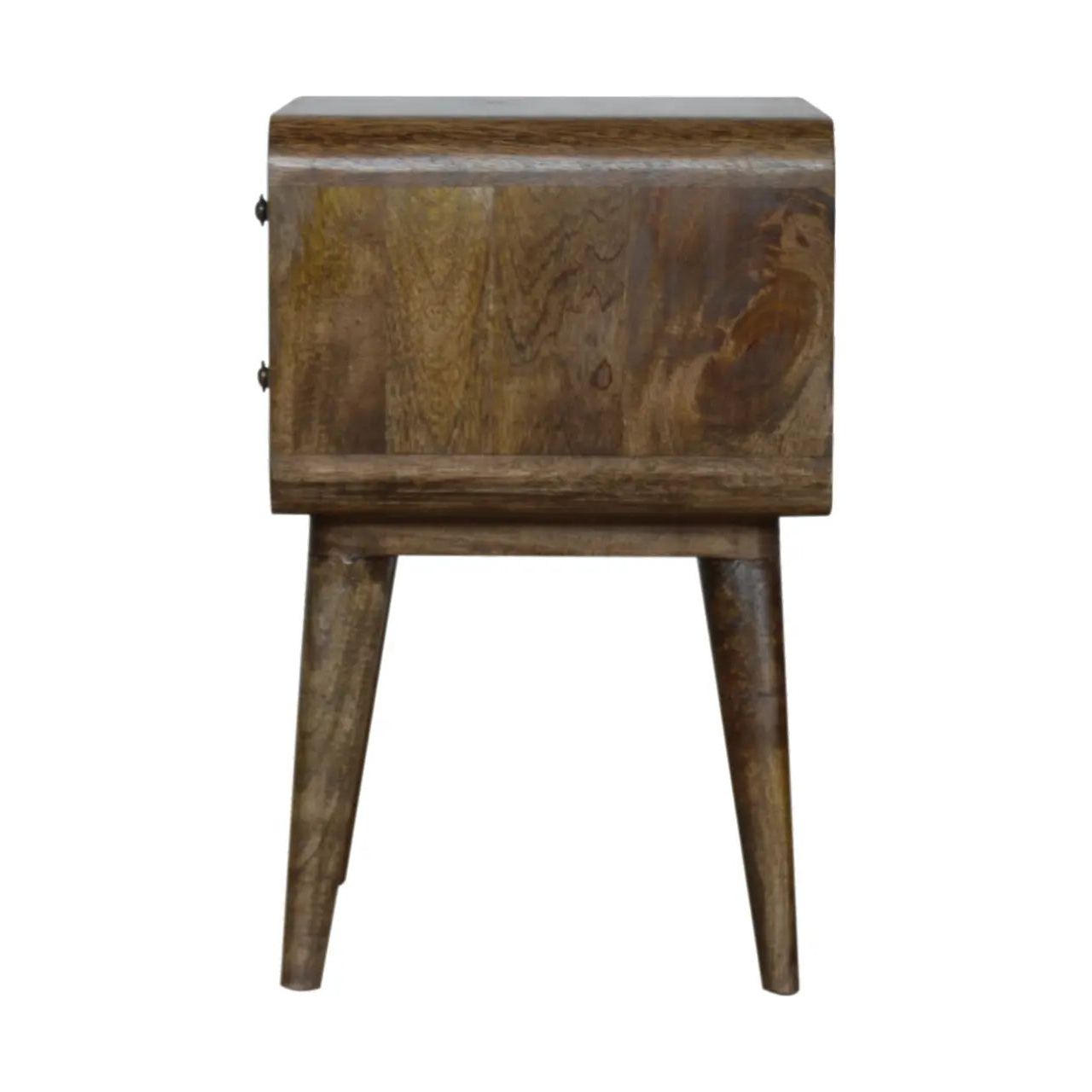 Curved Classic Grey Washed Bedside - Living with Luxury