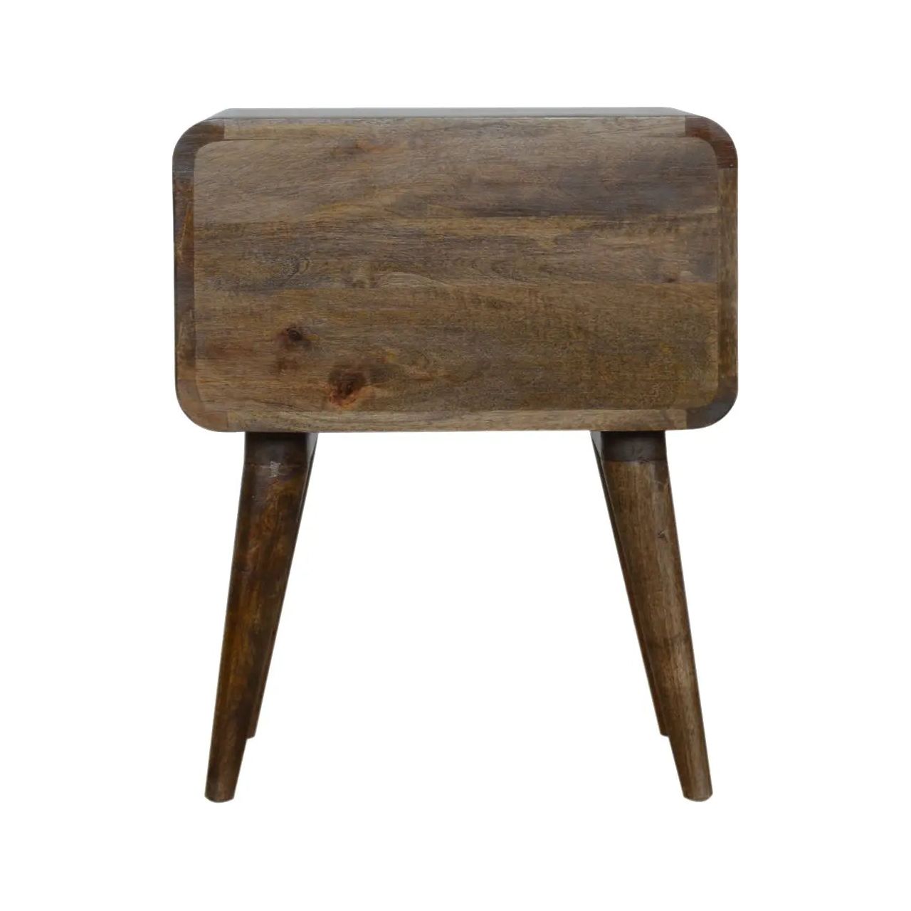 Curved Classic Grey Washed Bedside - Living with Luxury