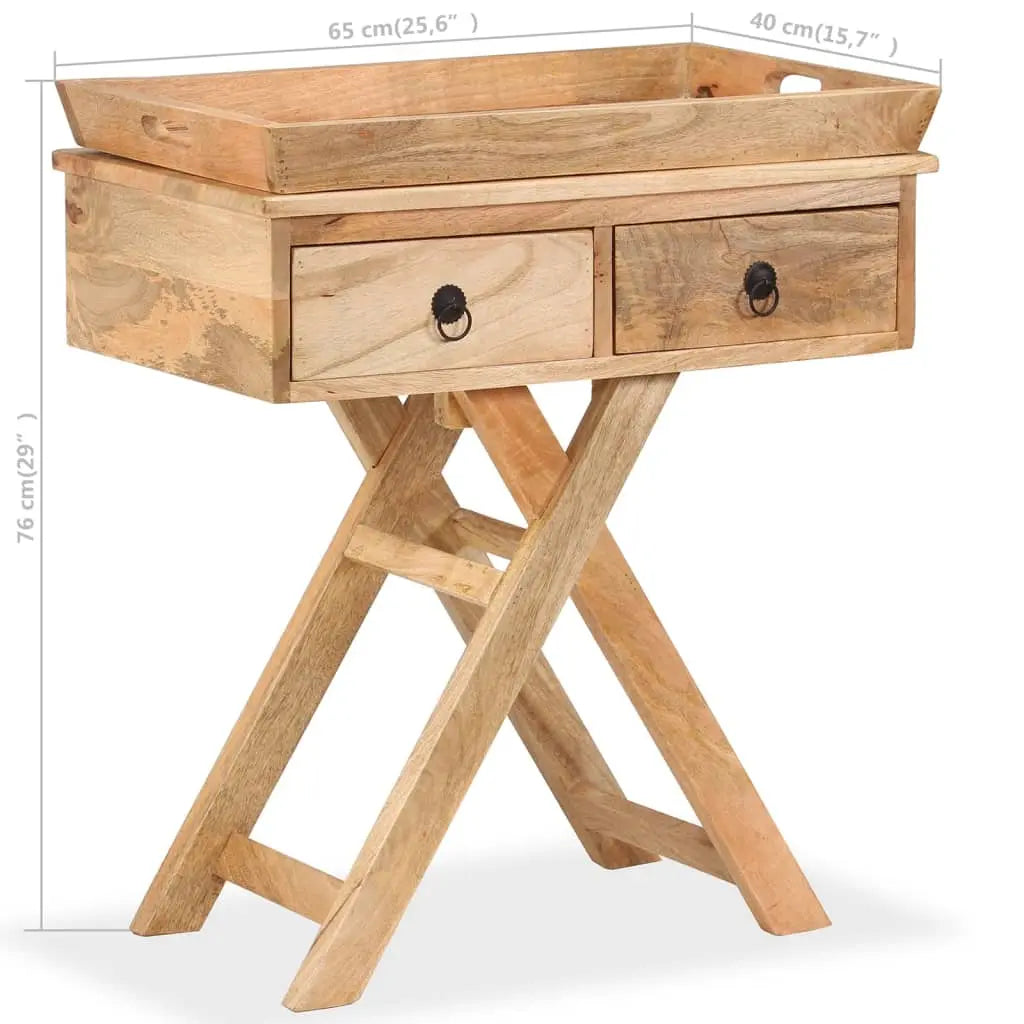 Side Table Solid Mango Wood Living with Luxury