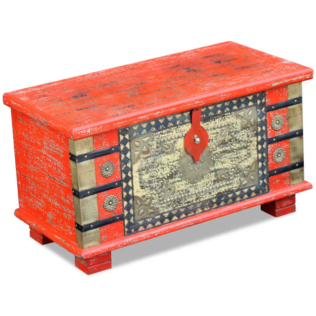 Storage Chest Red Mango Wood Living with Luxury