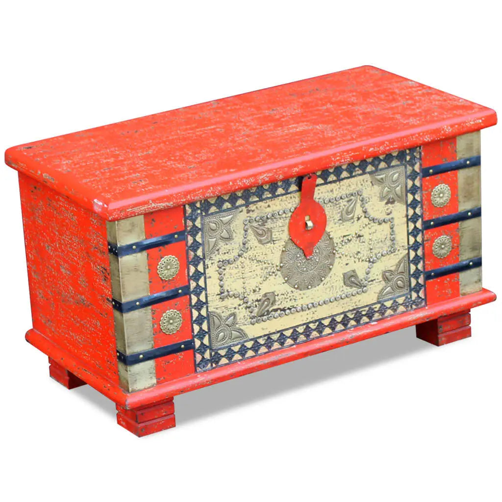 Storage Chest Red Mango Wood Living with Luxury