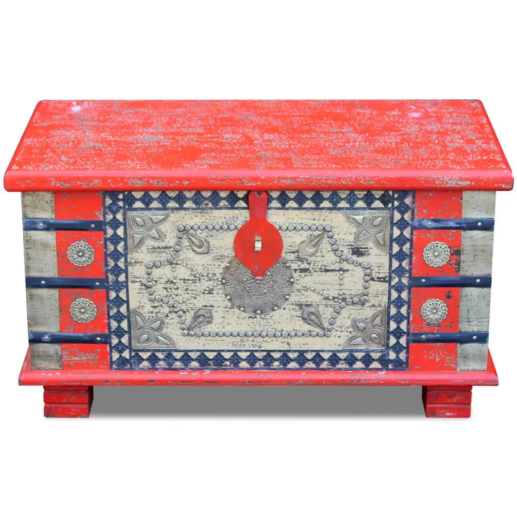 Storage Chest Red Mango Wood Living with Luxury