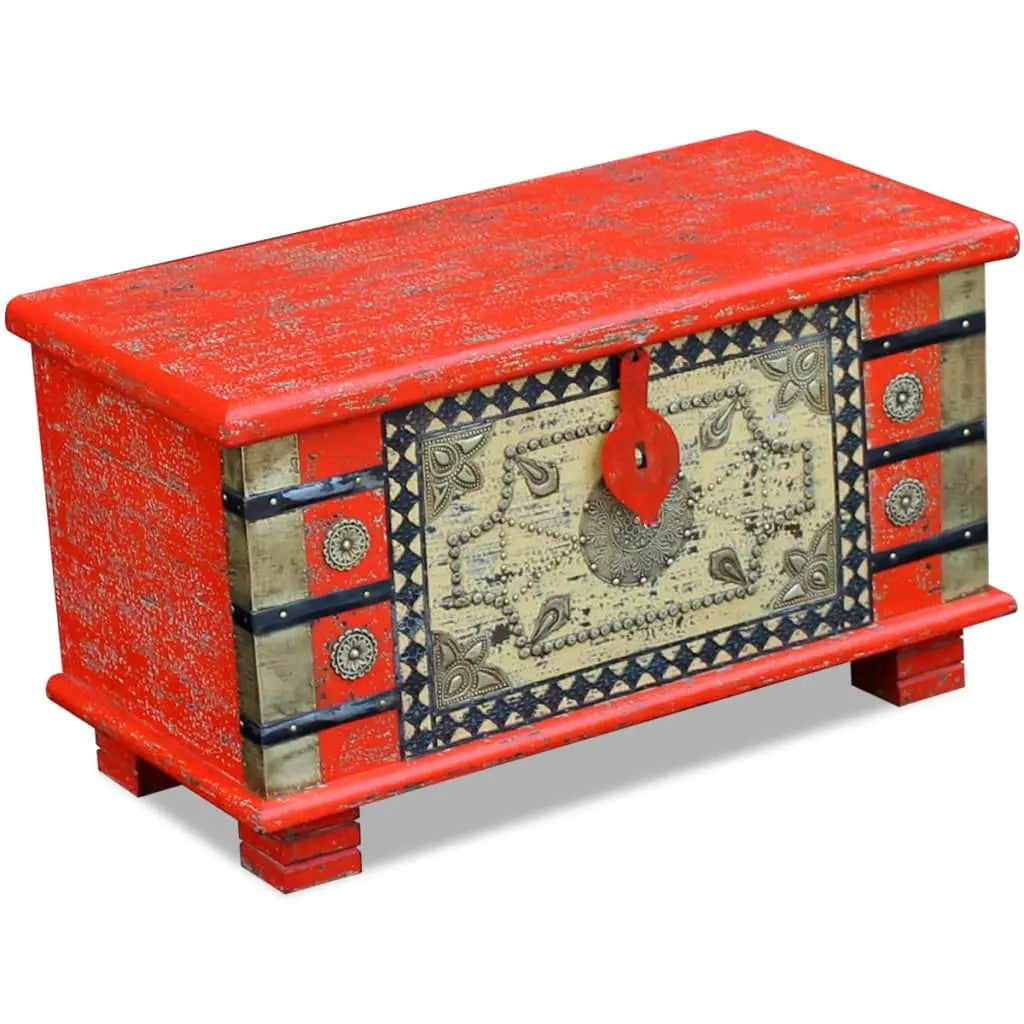 Storage Chest Red Mango Wood Living with Luxury