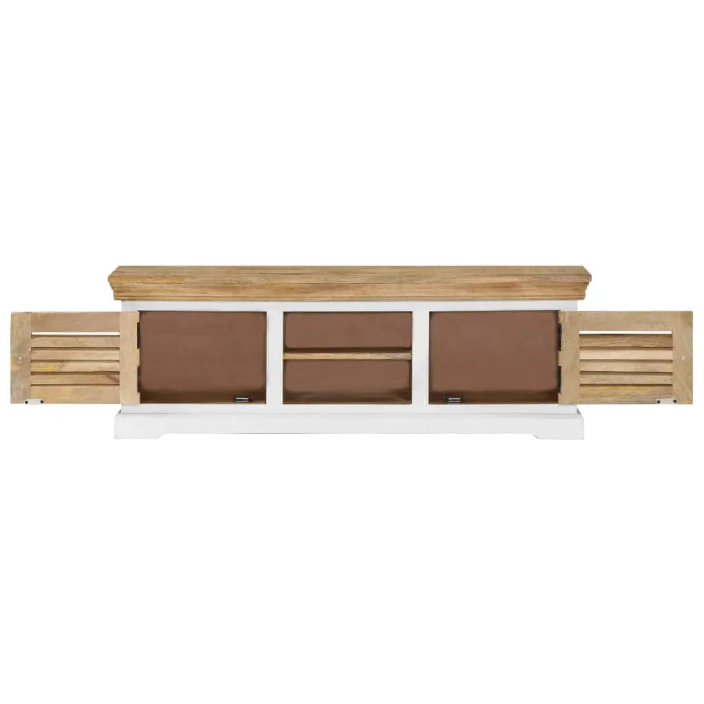 TV Cabinet Solid Mango Wood Living with Luxury