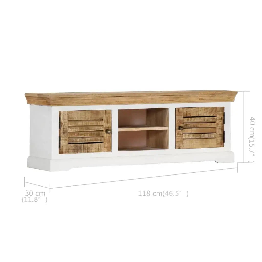 TV Cabinet Solid Mango Wood Living with Luxury