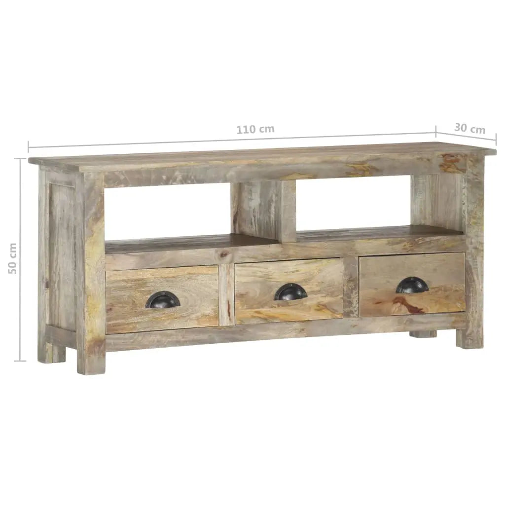 TV Cabinet Solid Mango Wood Living with Luxury