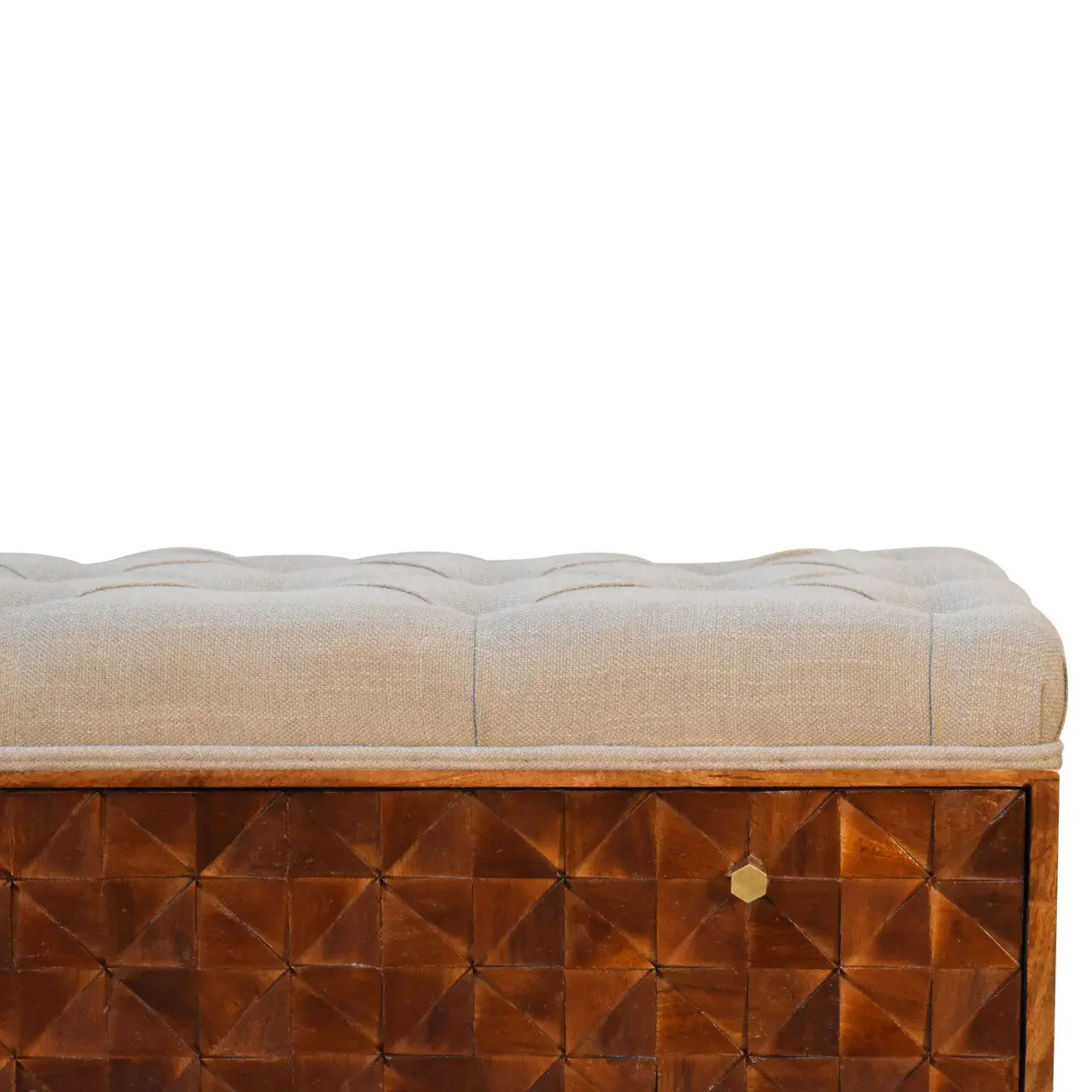 'U' Chestnut Pineapple Bench Living with Luxury