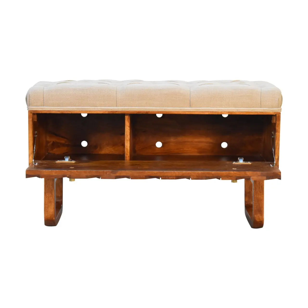 'U' Chestnut Pineapple Bench Living with Luxury