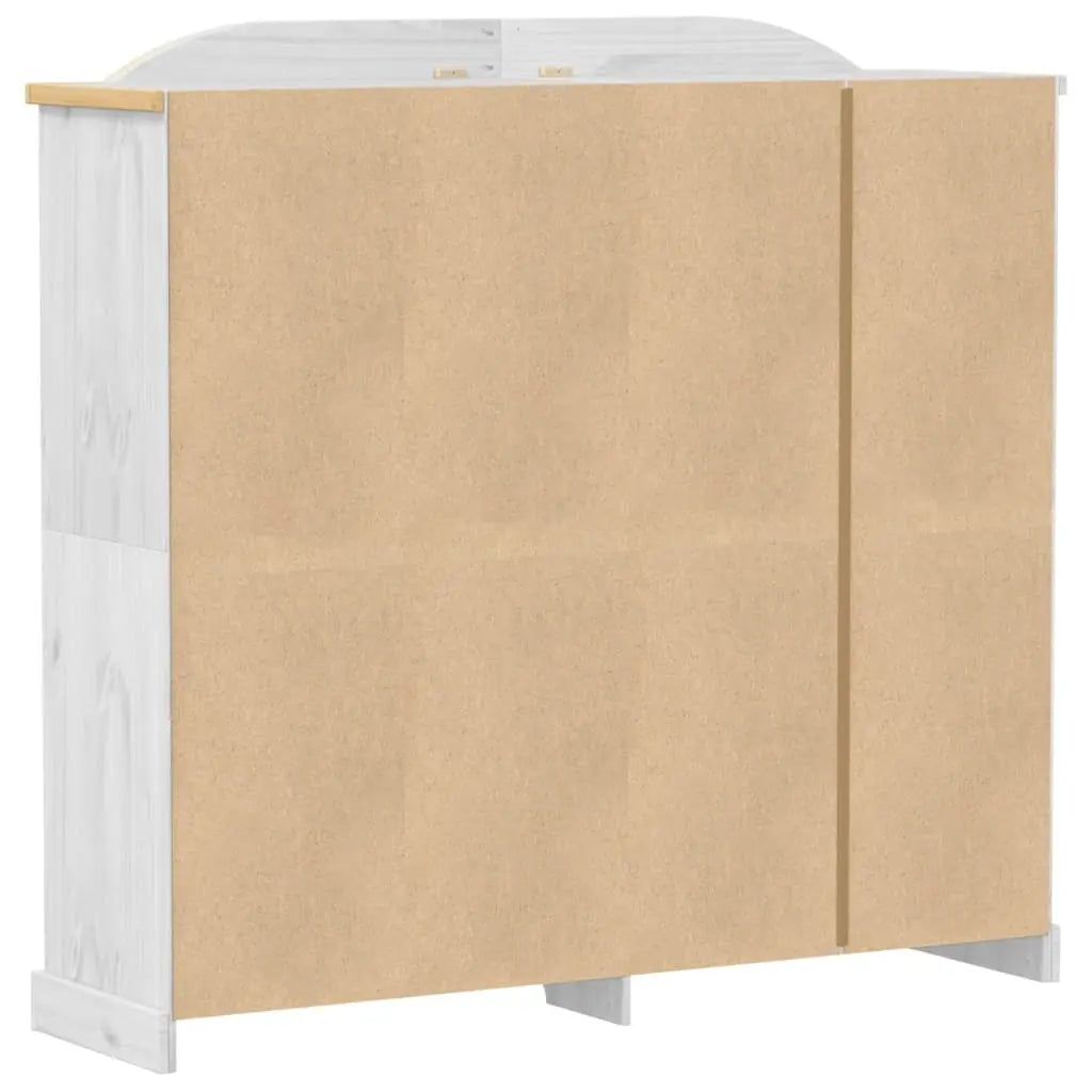 Wardrobe Corona White Solid Wood Pine Living with Luxury