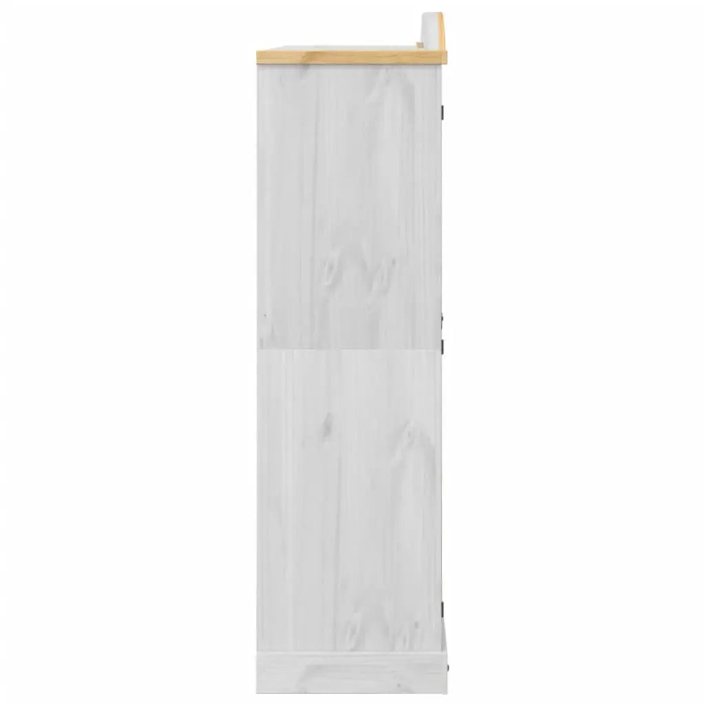 Wardrobe Corona White Solid Wood Pine Living with Luxury