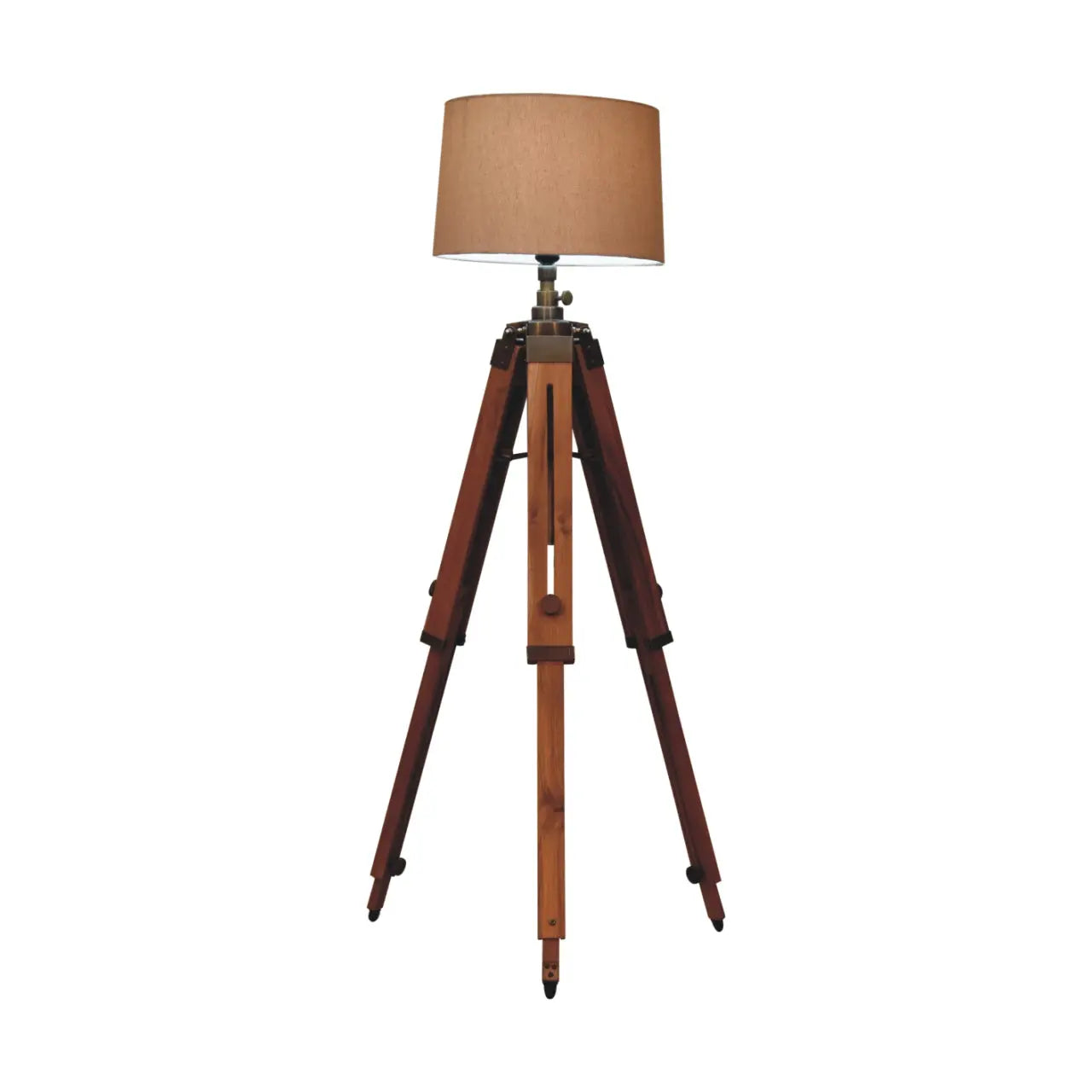 Wooden Tripod Lamp Living with Luxury
