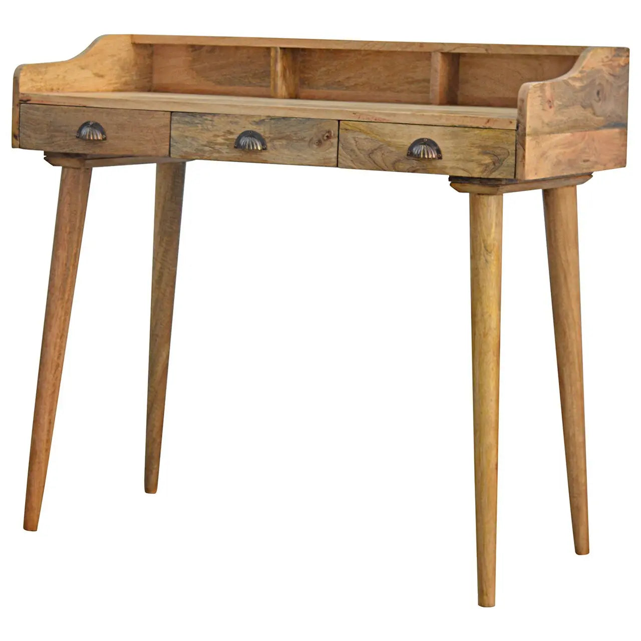 Elegant Storage and Design of Gallery Back Shell Writing Desk