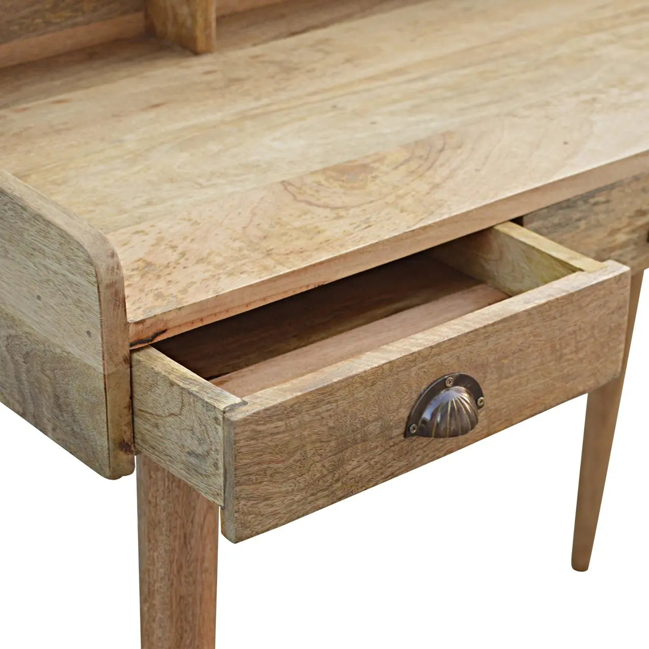 Gallery Back Shell Writing Desk in Modern Home Office Setup