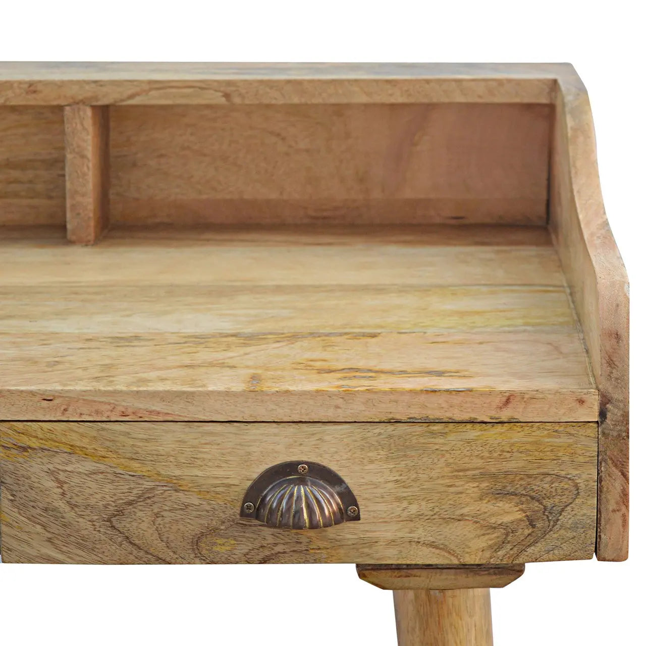 Gallery Back Shell Writing Desk in Modern Home Office Setup