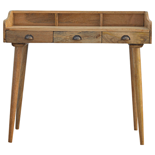 Gallery Back Shell Writing Desk in Modern Home Office Setup