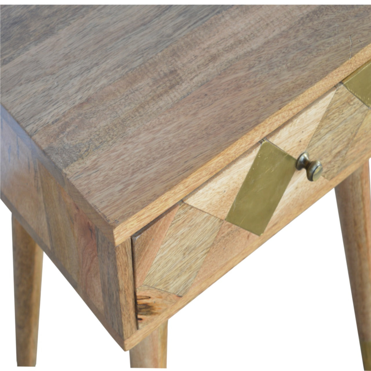 1 Drawer Gold Brass Bedside - Living with Luxury