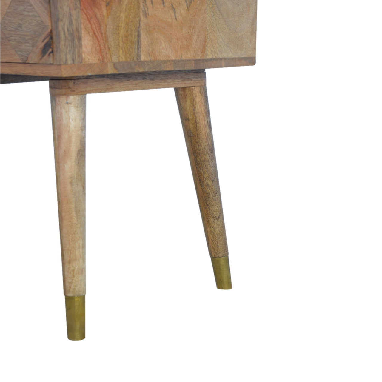 1 Drawer Gold Brass Bedside - Living with Luxury