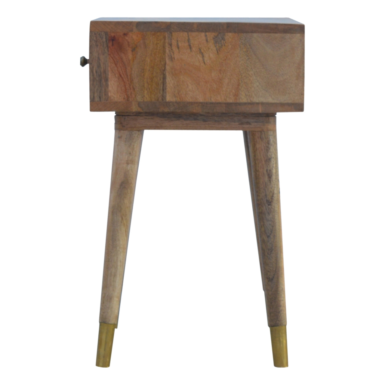 1 Drawer Gold Brass Bedside - Living with Luxury