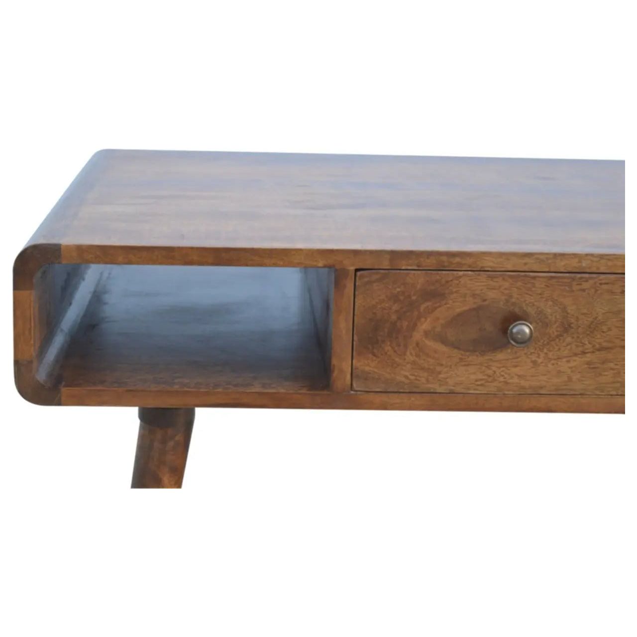 Curved Chestnut Coffee Table - Living with Luxury