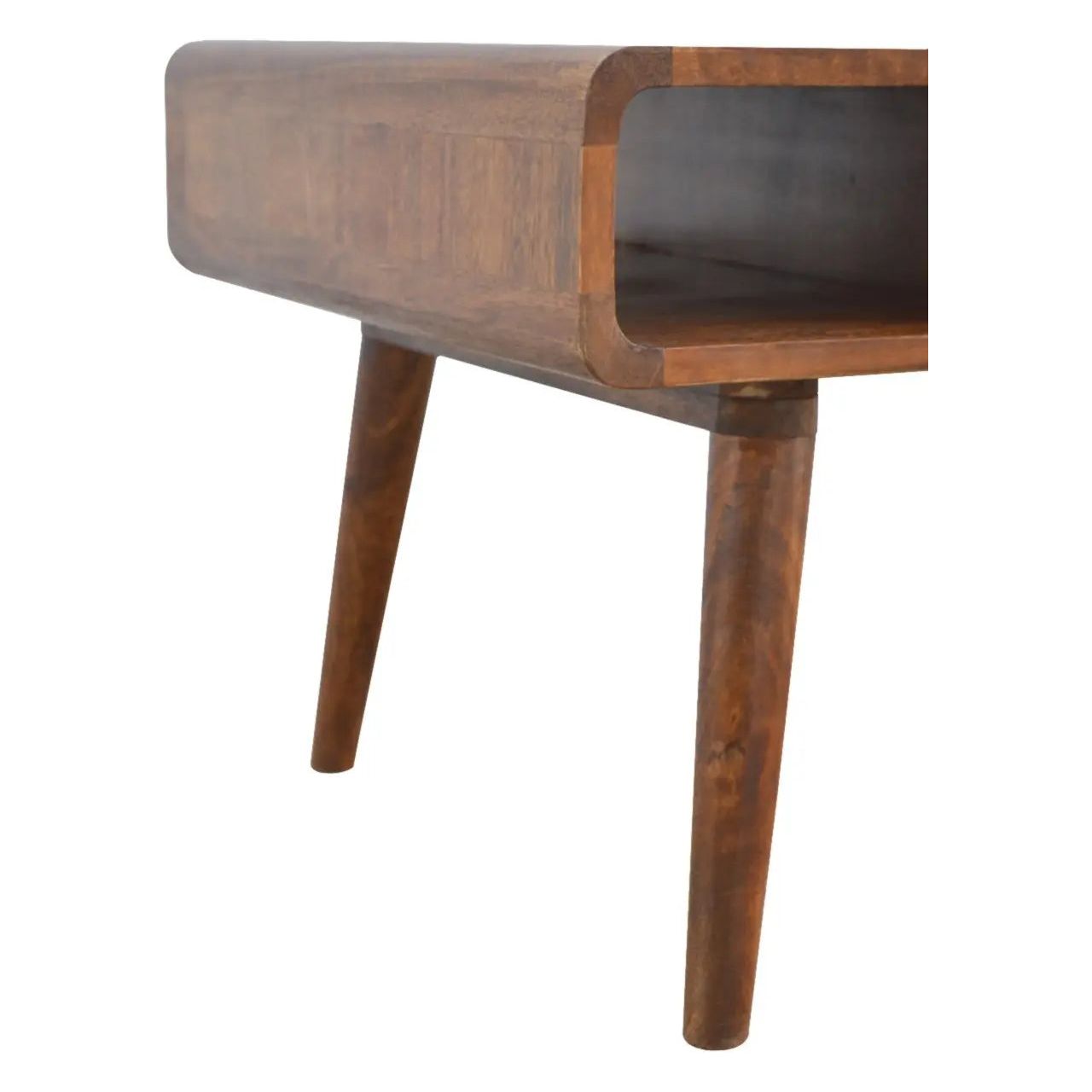 Curved Chestnut Coffee Table - Living with Luxury