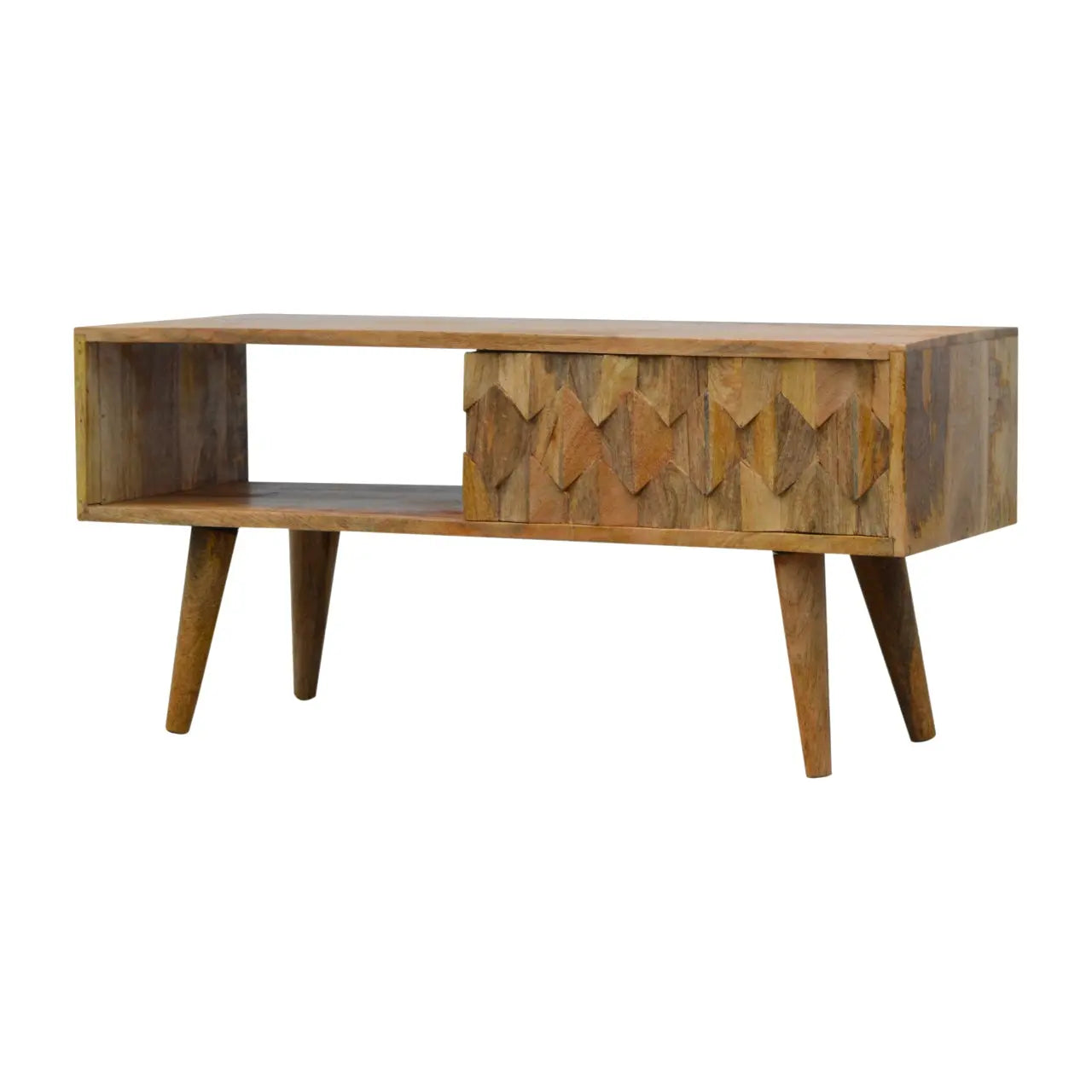 Pineapple Carve Sliding Media Unit - Living with Luxury