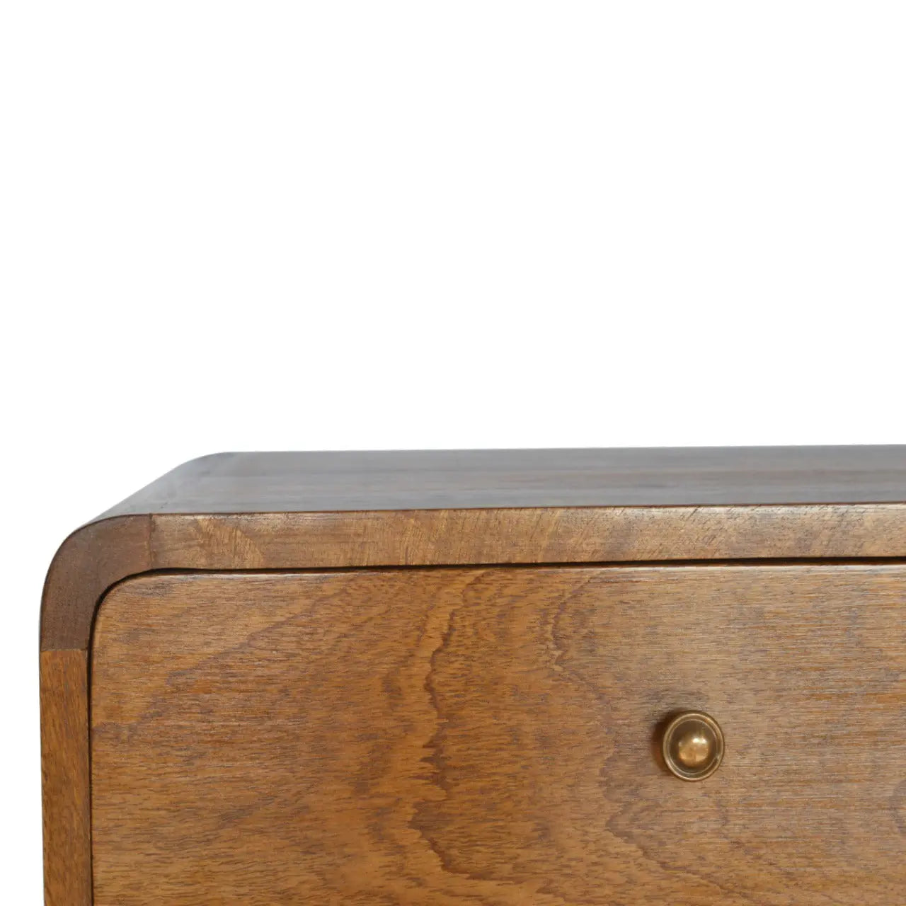 Floating Curved Chestnut Bedside - Living with Luxury