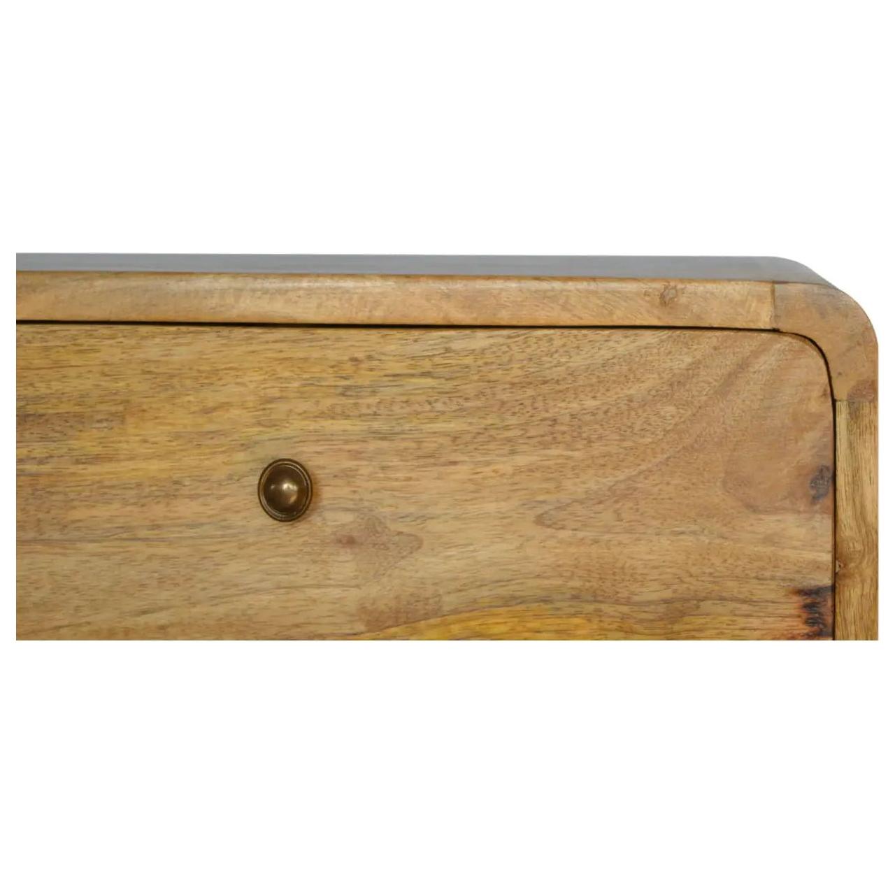 Oak-ish 2 Drawer Floating Bedside - Living with Luxury