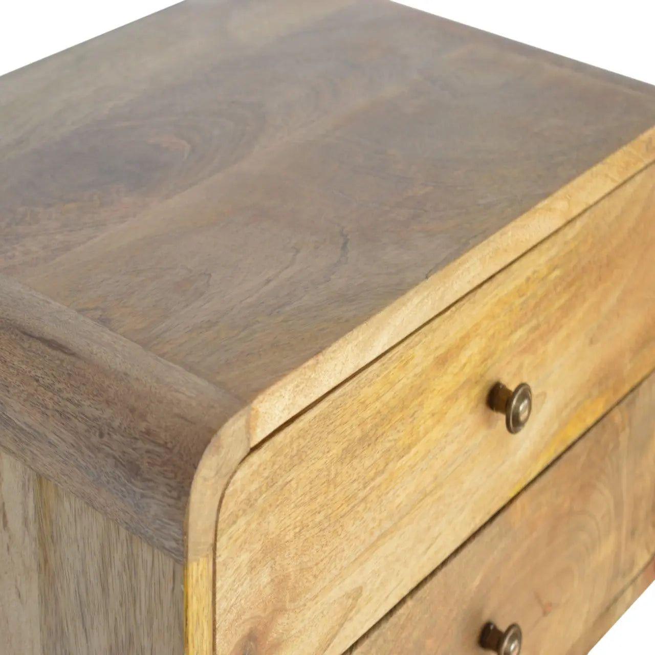 Oak-ish 2 Drawer Floating Bedside - Living with Luxury