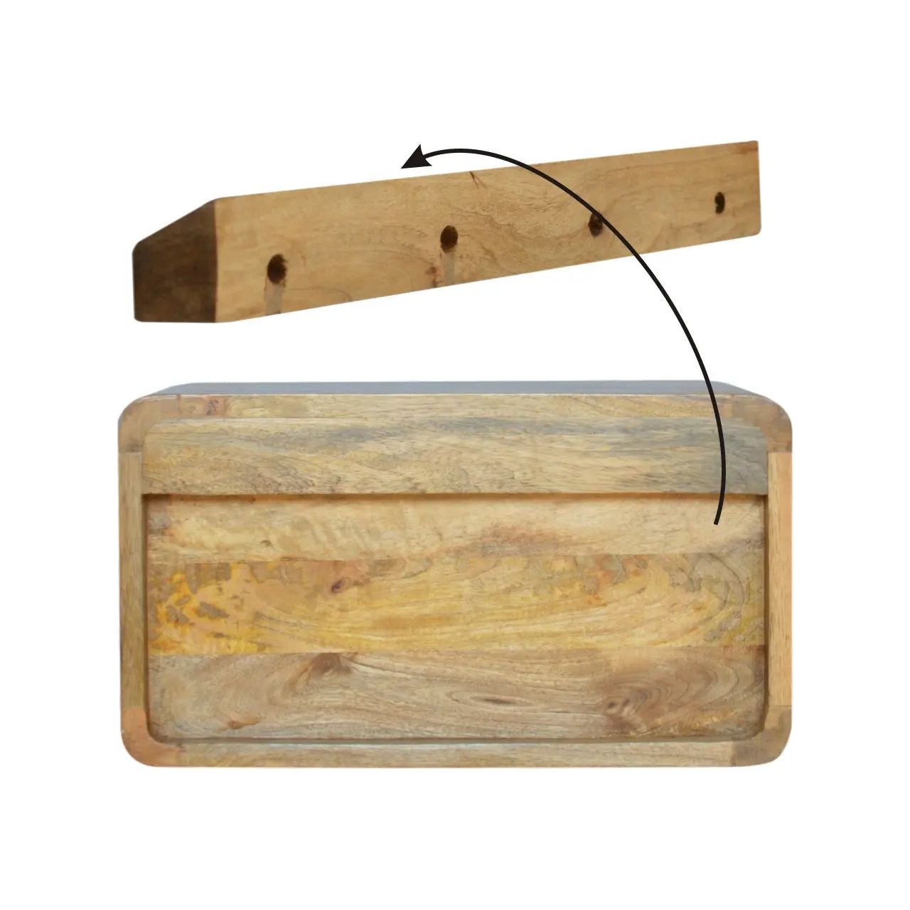 Floating Curve Open Slot Bedside - Living with Luxury