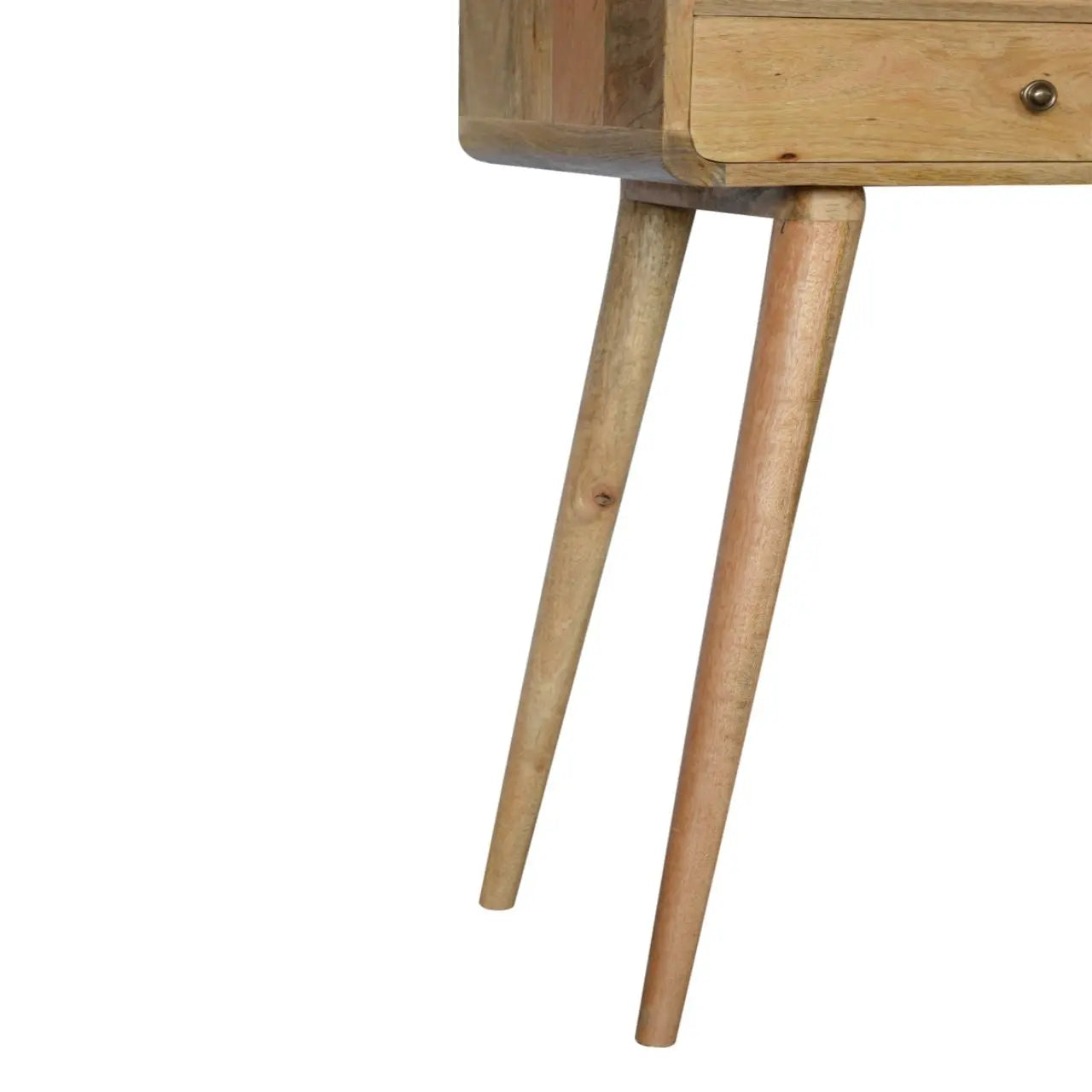 Curved Oak-ish Console Table - Living with Luxury