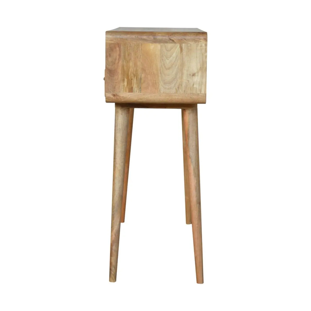 Curved Oak-ish Console Table - Living with Luxury
